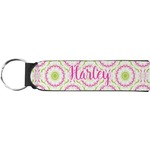 Pink & Green Suzani Neoprene Keychain Fob (Personalized)