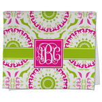 Pink & Green Suzani Kitchen Towel - Poly Cotton w/ Monograms