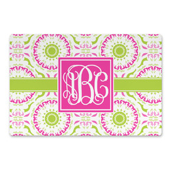Pink & Green Suzani Large Rectangle Car Magnet (Personalized)