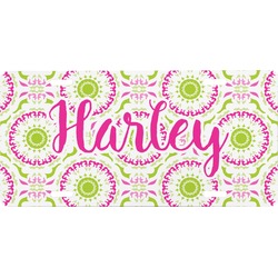 Pink & Green Suzani Front License Plate (Personalized)