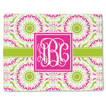 Pink & Green Suzani Single-Sided Linen Placemat - Single w/ Monogram