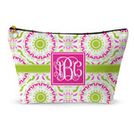 Pink & Green Suzani Makeup Bag - Small - 8.5"x4.5" (Personalized)