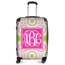 Pink & Green Suzani Suitcase - 24" Medium - Checked (Personalized)