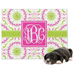 Pink & Green Suzani Dog Blanket (Personalized)