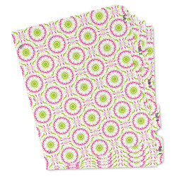 Pink & Green Suzani Binder Tab Divider - Set of 5 (Personalized)