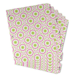 Pink & Green Suzani Binder Tab Divider - Set of 6 (Personalized)