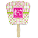 Pink & Green Suzani Paper Fan (Personalized)