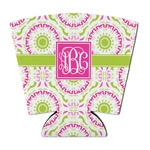 Pink & Green Suzani Party Cup Sleeve - with Bottom (Personalized)