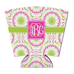 Pink & Green Suzani Party Cup Sleeve - with Bottom (Personalized)