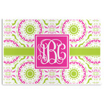 Pink & Green Suzani Disposable Paper Placemats (Personalized)