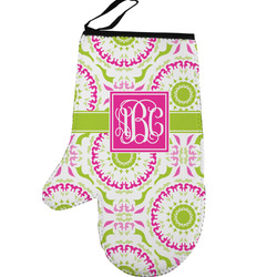 Pink & Green Suzani Left Oven Mitt (Personalized)