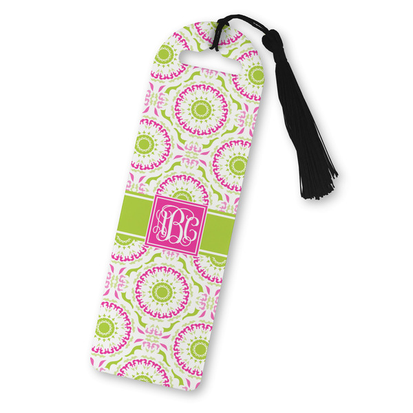 Custom Pink & Green Suzani Plastic Bookmark (Personalized)