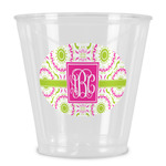 Pink & Green Suzani Plastic Shot Glass (Personalized)