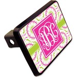Pink & Green Suzani Rectangular Trailer Hitch Cover - 2" (Personalized)