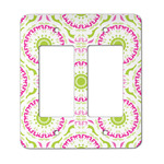 Pink & Green Suzani Rocker Style Light Switch Cover - Two Switch