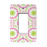 Pink & Green Suzani Rocker Style Light Switch Cover - Single Switch