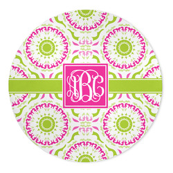 Pink & Green Suzani 5' Round Indoor Area Rug (Personalized)