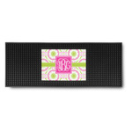 Pink & Green Suzani Rubber Bar Mat (Personalized)