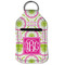 Pink & Green Suzani Sanitizer Holder Keychain - Small (Front Flat)