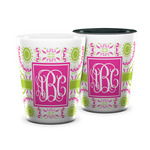 Pink & Green Suzani Ceramic Shot Glass - 1.5 oz (Personalized)