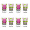 Pink & Green Suzani Shot Glass - White - Set of 4 - APPROVAL