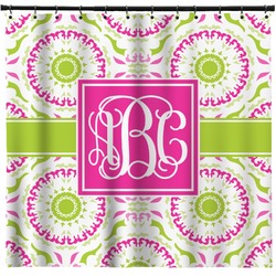 Pink & Green Suzani Shower Curtain - Custom Size (Personalized)