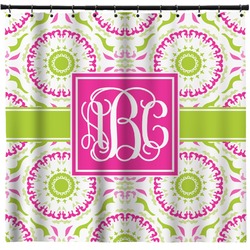 Pink & Green Suzani Shower Curtain - 71" x 74" (Personalized)