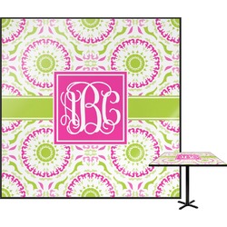 Pink & Green Suzani Square Table Top - 30" (Personalized)