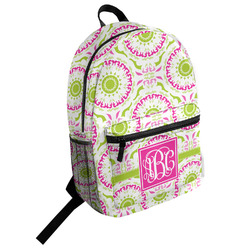 Pink & Green Suzani Student Backpack (Personalized)
