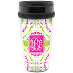 Pink & Green Suzani Acrylic Travel Mug without Handle (Personalized)