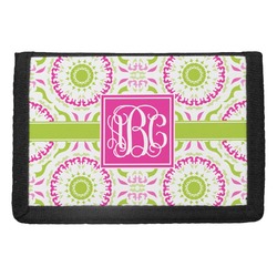 Pink & Green Suzani Trifold Wallet (Personalized)