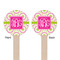 Pink & Green Suzani Wooden 6" Stir Stick - Round - Double Sided - Front & Back