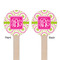 Pink & Green Suzani Wooden 7.5" Stir Stick - Round - Double Sided - Front & Back
