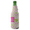 Pink & Green Suzani Zipper Bottle Cooler - ANGLE (bottle)