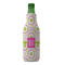 Pink & Green Suzani Zipper Bottle Cooler - FRONT (bottle)