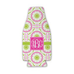 Pink & Green Suzani Zipper Bottle Cooler (Personalized)