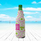 Pink & Green Suzani Zipper Bottle Cooler - LIFESTYLE