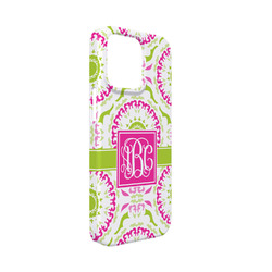 Pink & Green Suzani iPhone Case - Plastic - iPhone 13 Mini (Personalized)