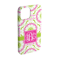 Pink & Green Suzani iPhone Case - Plastic - iPhone 15 Pro (Personalized)