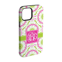 Pink & Green Suzani iPhone Case - Rubber Lined - iPhone 15 (Personalized)