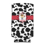 Cowprint w/Cowboy Can Cooler (tall 12 oz) (Personalized)