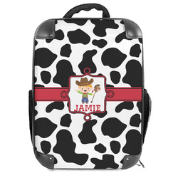 Cowprint w/Cowboy 18" Hard Shell Backpack (Personalized)