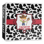 Cowprint w/Cowboy 3-Ring Binder - 2 inch (Personalized)