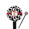 Cowprint w/Cowboy Black Plastic 7" Stir Stick - Round - Closeup