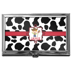 Cowprint w/Cowboy Business Card Case