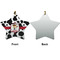 Cowprint w/Cowboy Ceramic Flat Ornament - Star Front & Back (APPROVAL)