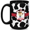 Cowprint w/Cowboy Coffee Mug - 15 oz - Black Full