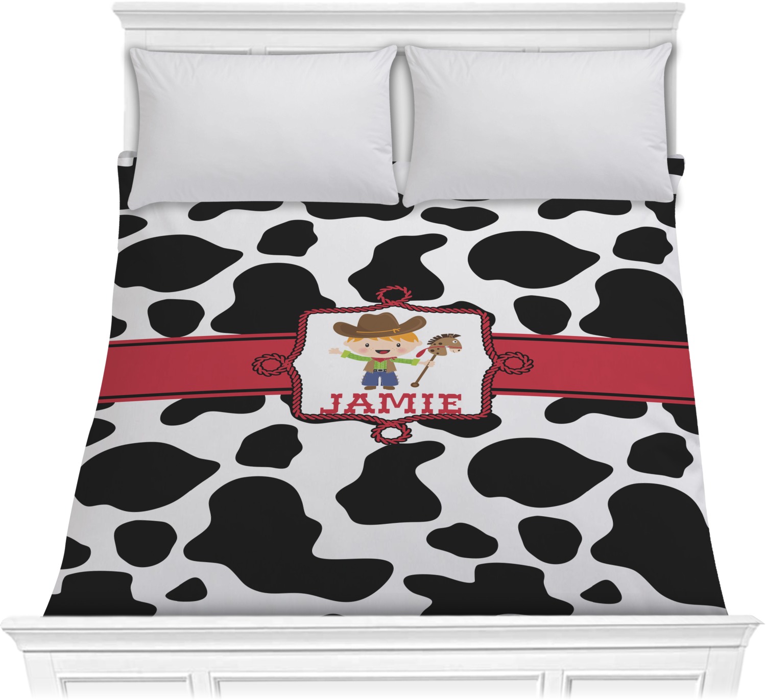 Cowprint W Cowboy Comforter Personalized Youcustomizeit