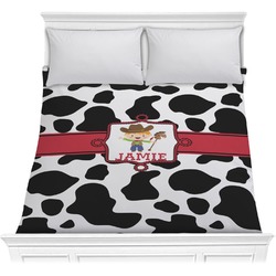 Cowprint w/Cowboy Comforter - Full / Queen (Personalized)