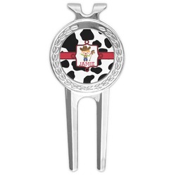 Cowprint w/Cowboy Golf Divot Tool & Ball Marker (Personalized)